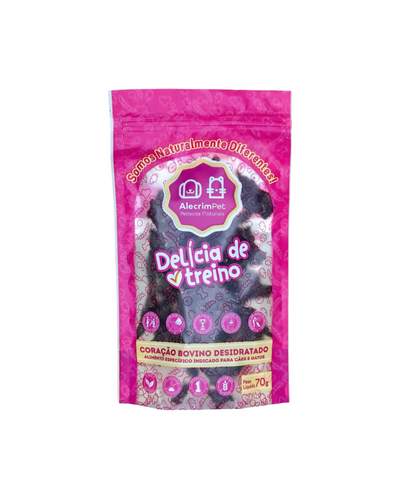 Delícia de treino / Coração bovino  - Alecrim Pet