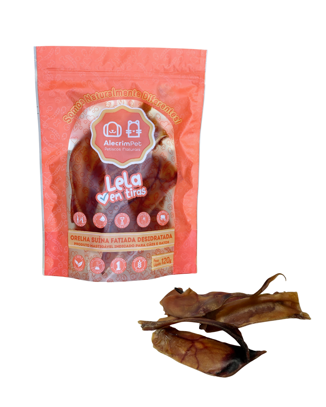 Lela Suína / Orelha suína picada - Alecrim Pet