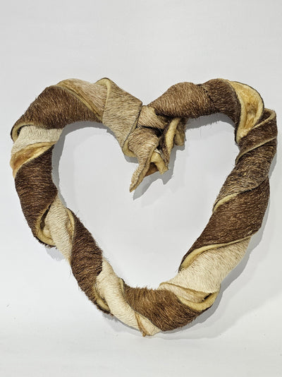 Crush / Pele bovina em formato de coração - Alecrim Pet