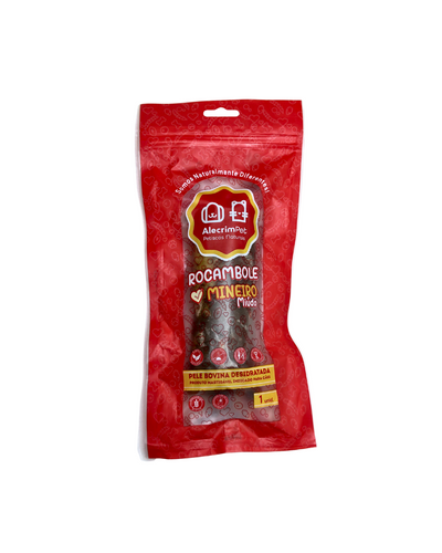 Rocambole Miúdo / Pele bovina enrolada - Alecrim Pet